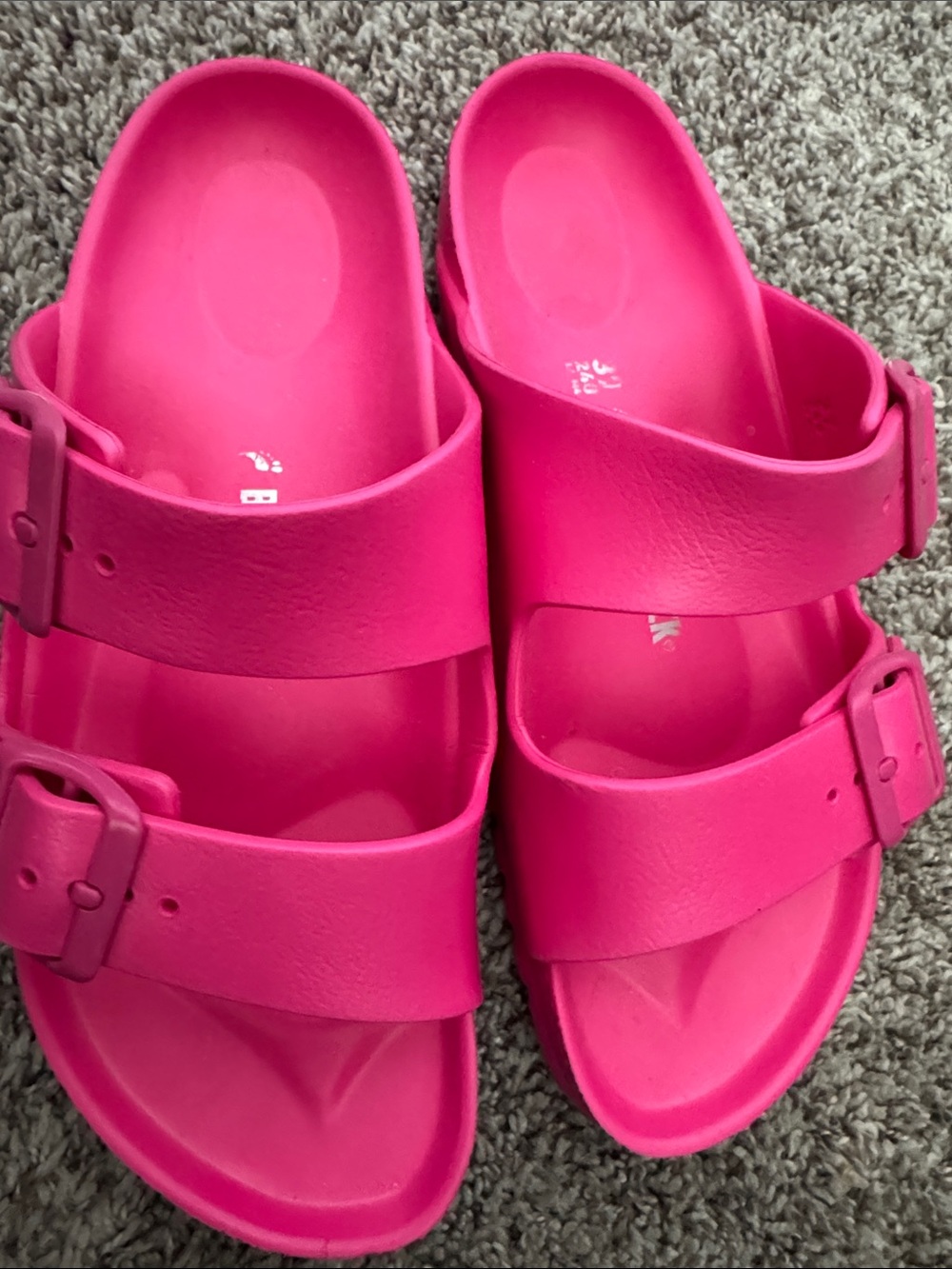 Birkenstock Hot Pink Double-Strap EVA Sandals - Picture 3 of 3
